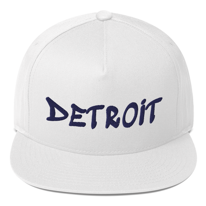 'Detroit' Flat Bill Snapback (Tag Font)