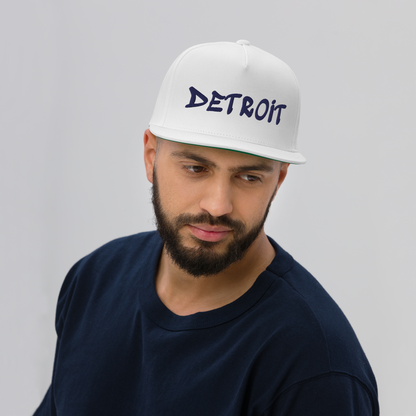 'Detroit' Flat Bill Snapback (Tag Font)