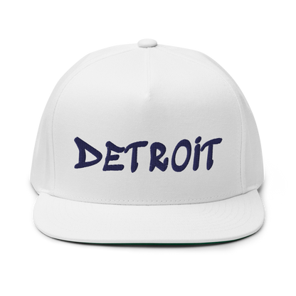 'Detroit' Flat Bill Snapback (Tag Font)