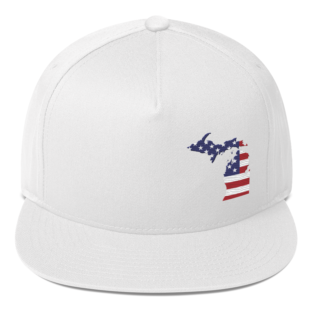 Michigan Flat Bill Snapback (Patriotic Edition)