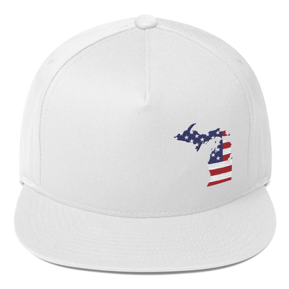 Michigan Flat Bill Snapback (Patriotic Edition)