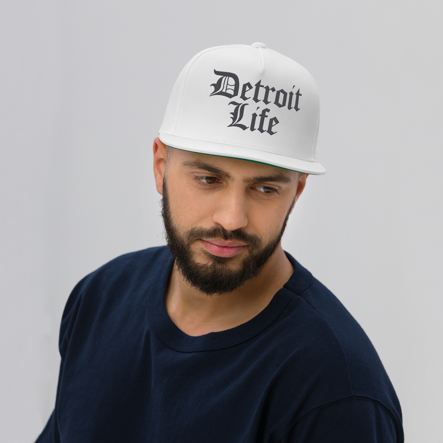 'Detroit Life' Snapback | 5-Panel - Iron Ore Grey