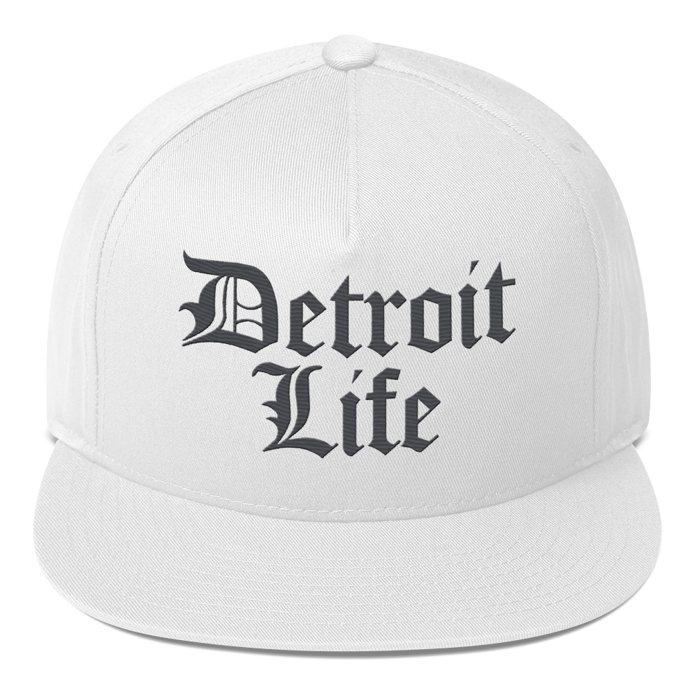 'Detroit Life' Snapback | 5-Panel - Iron Ore Grey