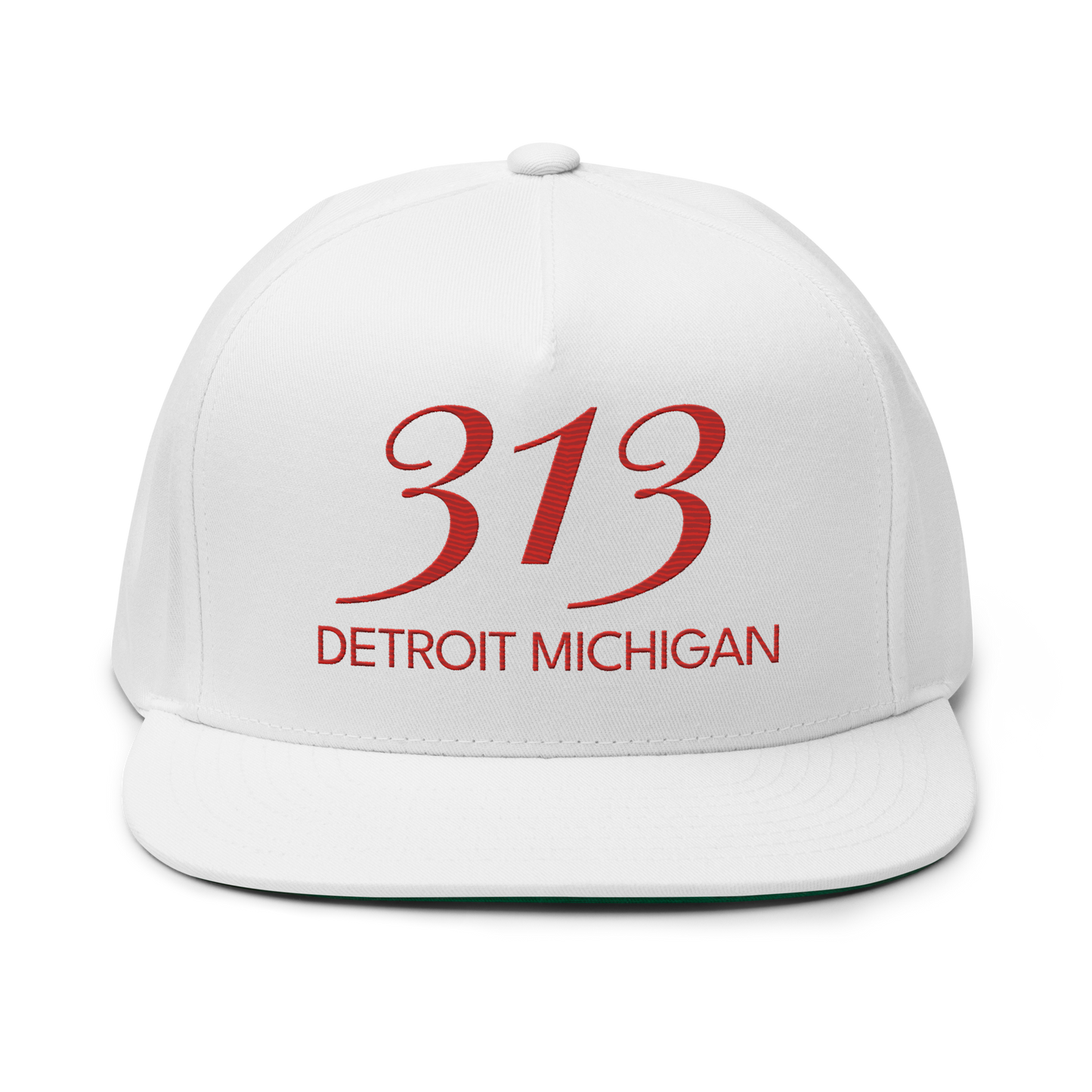 '313 Detroit Michigan' Snapback | 5-Panel - Aliform Red