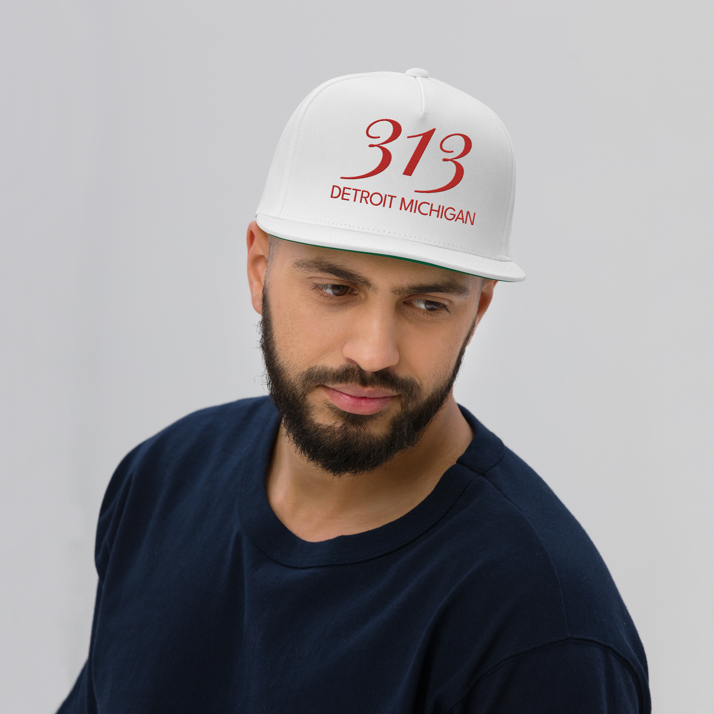 '313 Detroit Michigan' Snapback | 5-Panel - Aliform Red