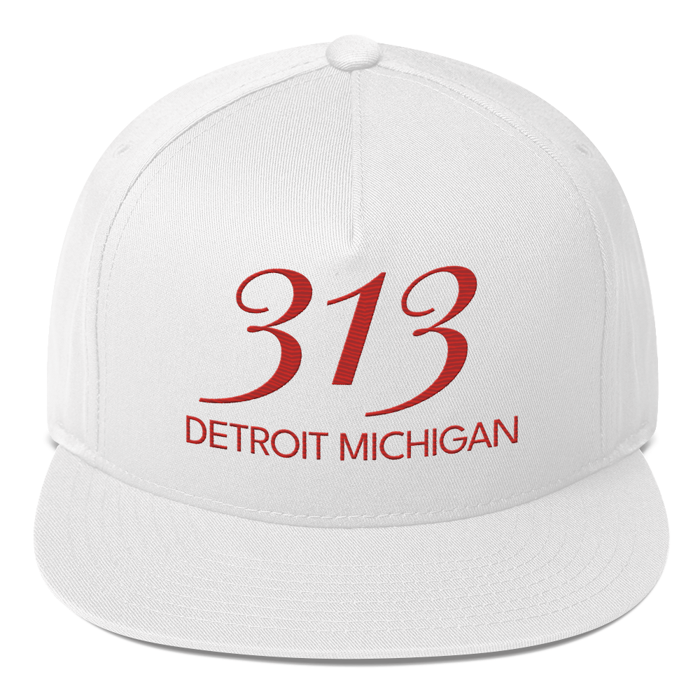 '313 Detroit Michigan' Snapback | 5-Panel - Aliform Red