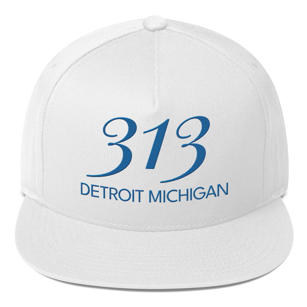 '313 Detroit Michigan' Snapback | 5-Panel - Azure