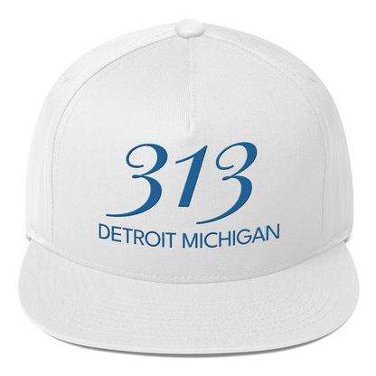 '313 Detroit Michigan' Snapback | 5-Panel - Azure