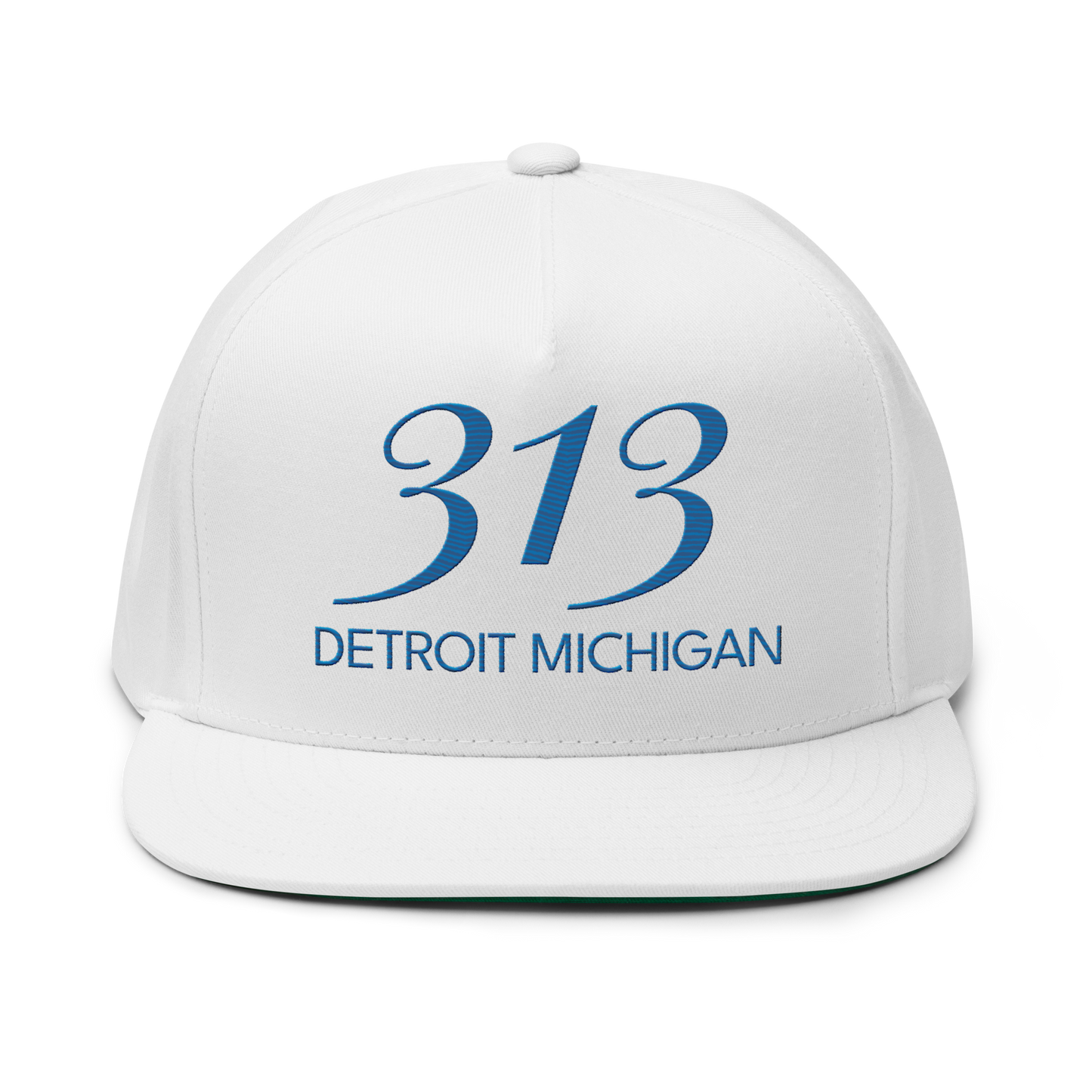 '313 Detroit Michigan' Snapback | 5-Panel - Azure