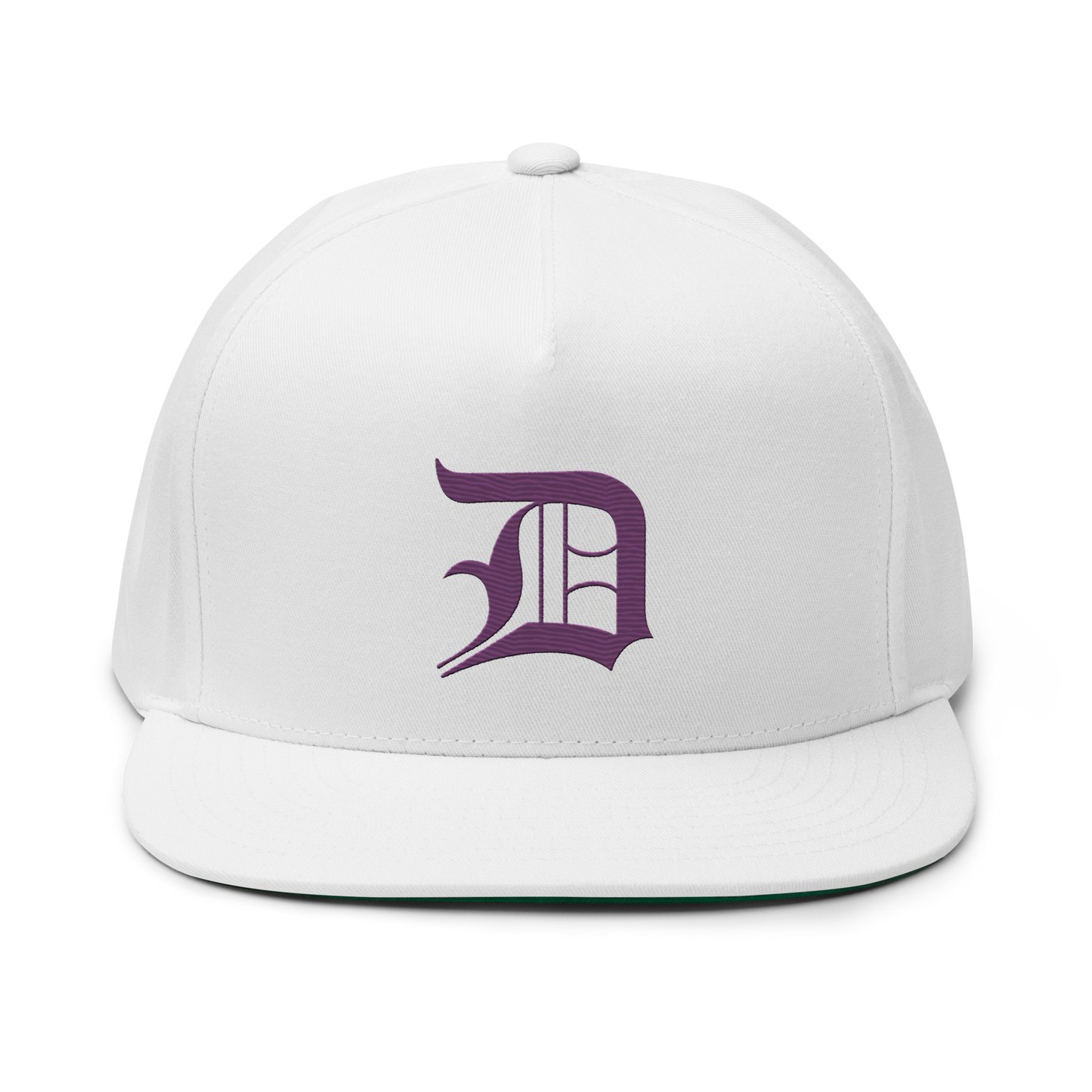 Detroit 'Old English D' Flat Bill Snapback (Plum)