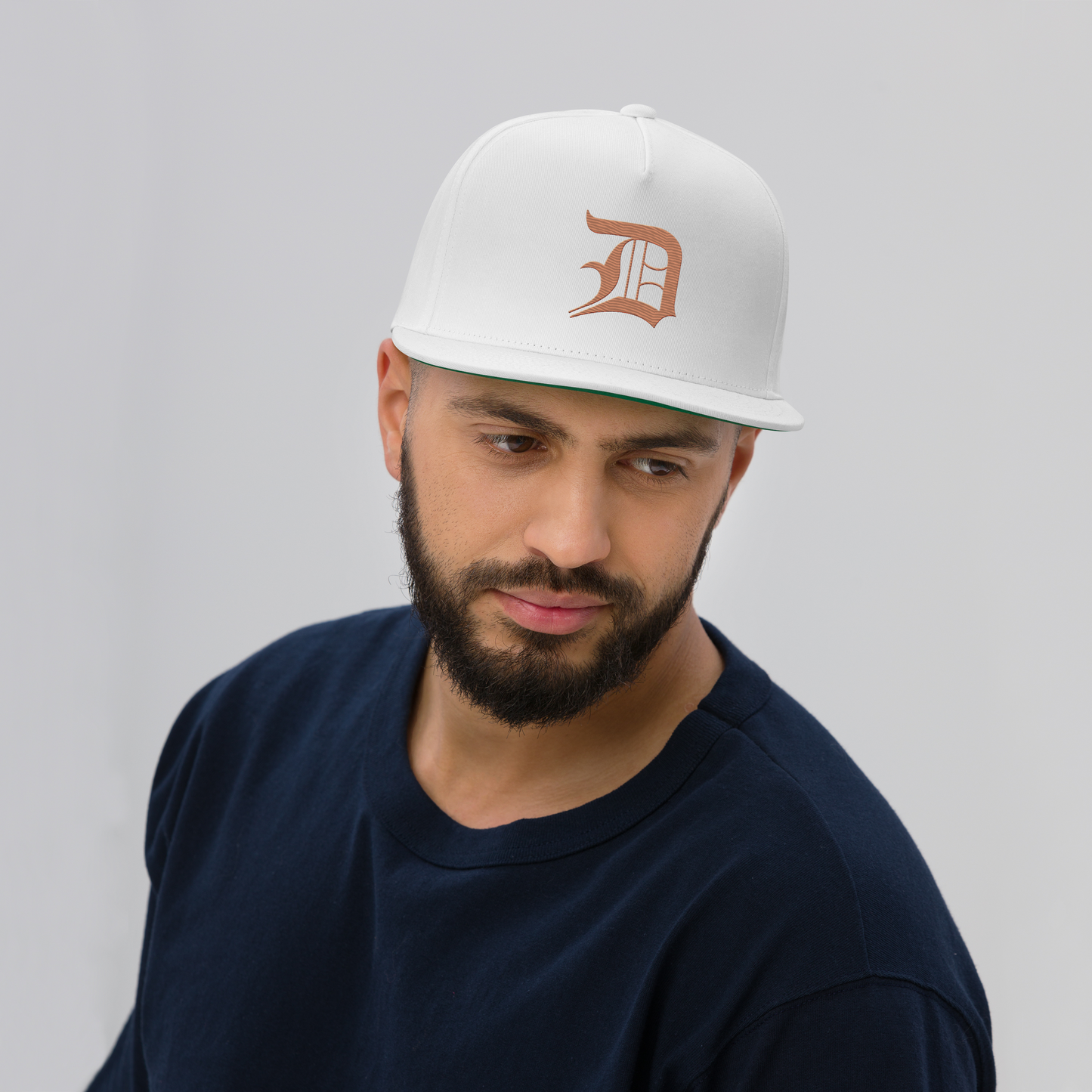 Detroit 'Old English D' Flat Bill Snapback (Copper Color)