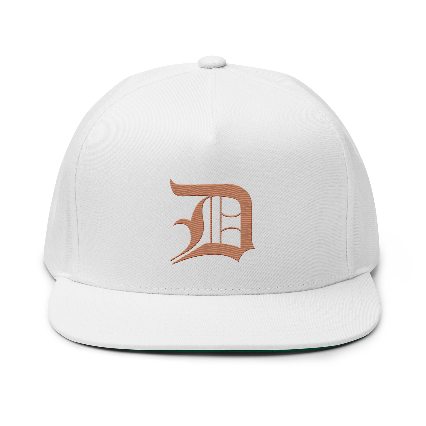 Detroit 'Old English D' Flat Bill Snapback (Copper Color)