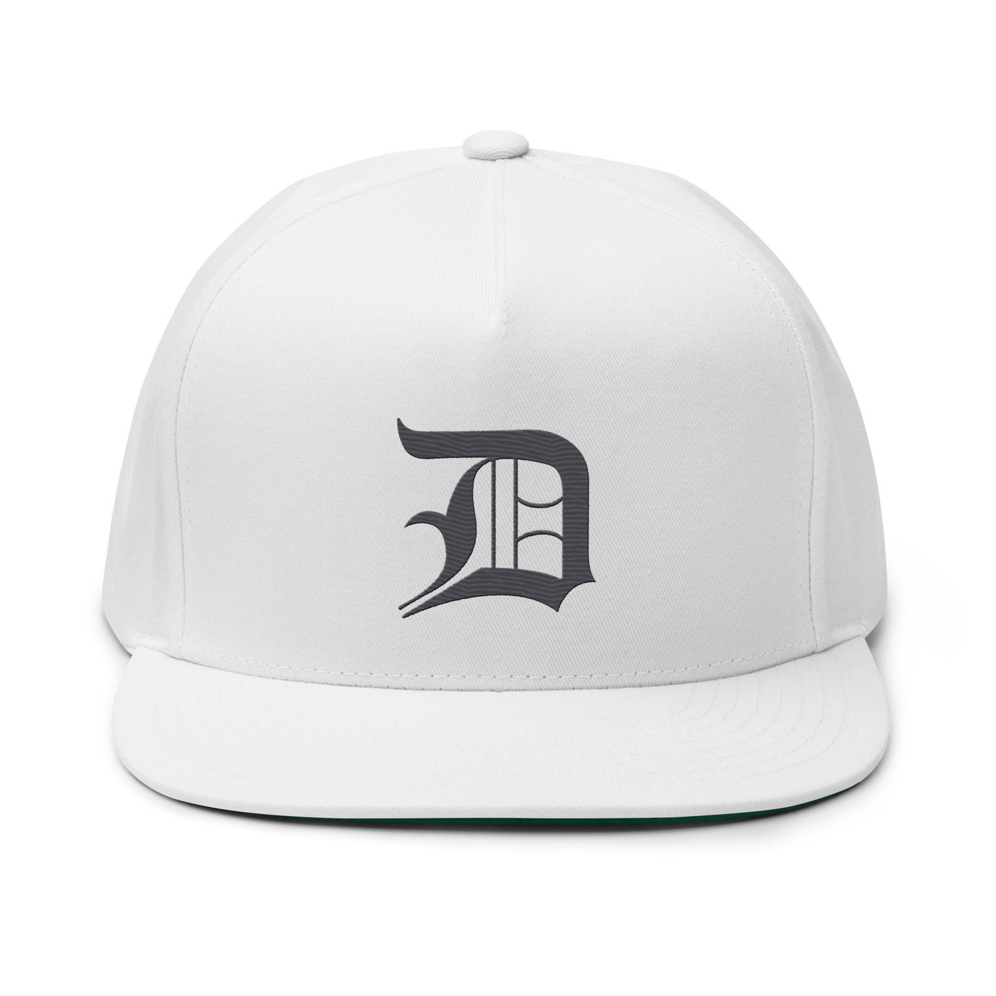 Detroit 'Old English D' Flat Bill Snapback (Iron Ore Grey)