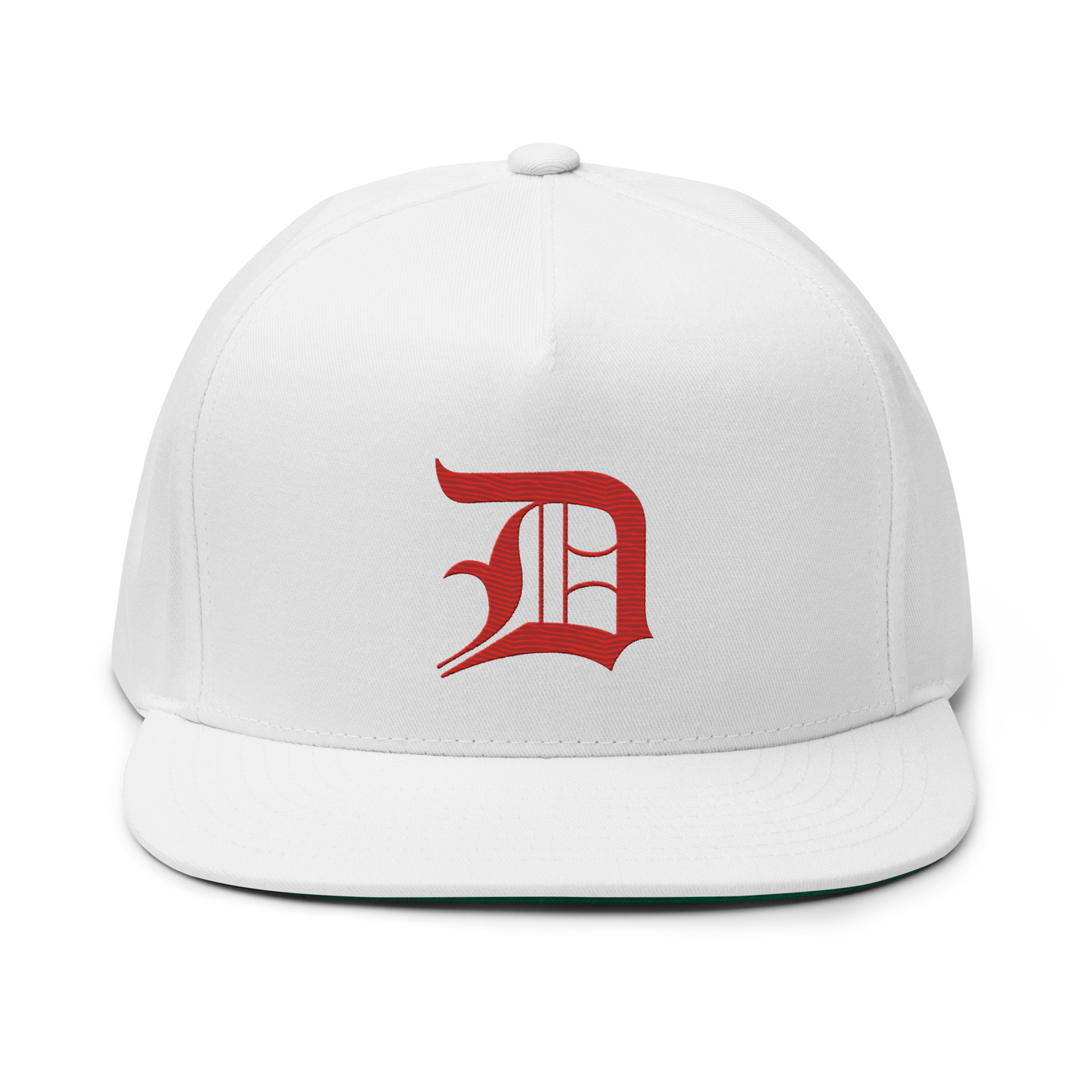 Detroit 'Old English D' Flat Bill Snapback (Aliform Red)