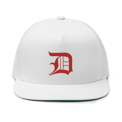 Detroit 'Old English D' Flat Bill Snapback (Aliform Red)