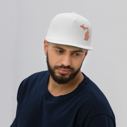 Michigan Snapback | 5-Panel - Copper Outline