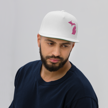 Michigan Snapback | 5-Panel - Apple Blossom Pink Outline