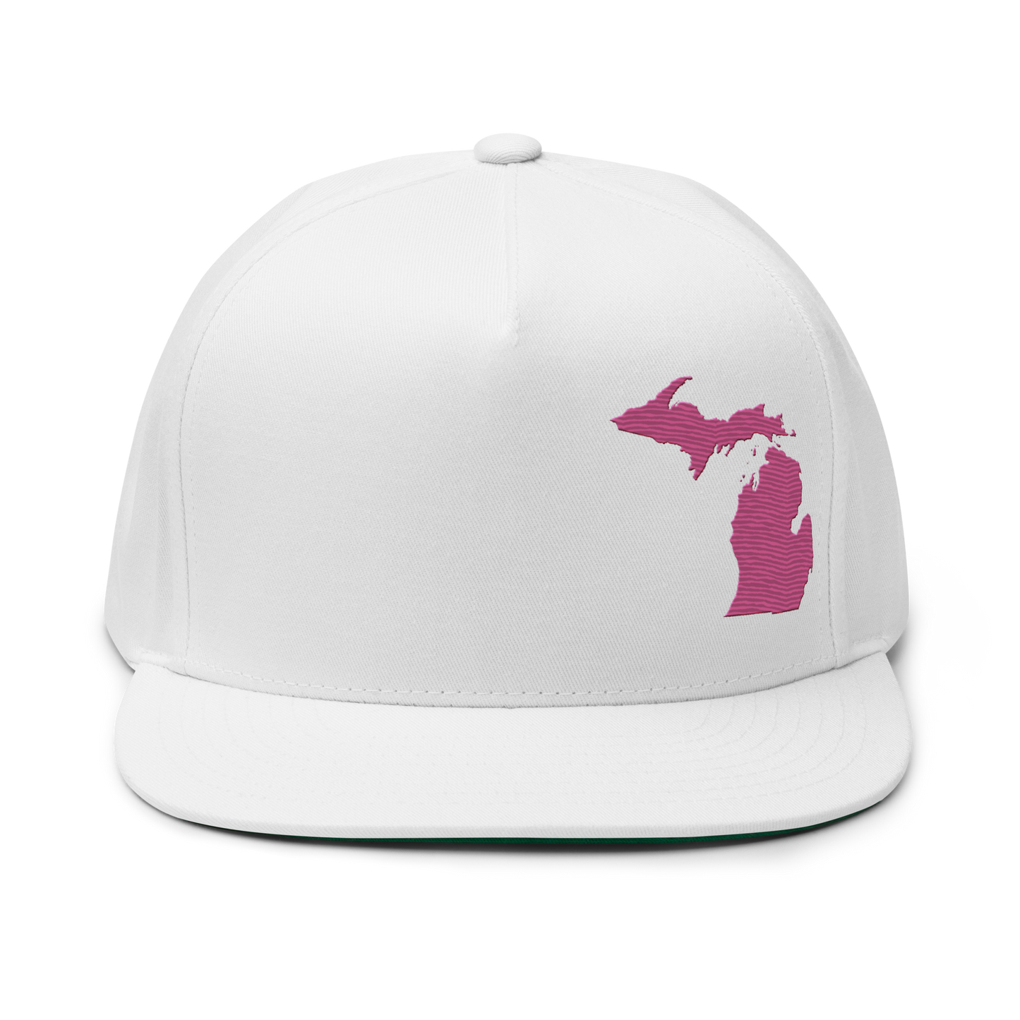 Michigan Snapback | 5-Panel - Apple Blossom Pink Outline