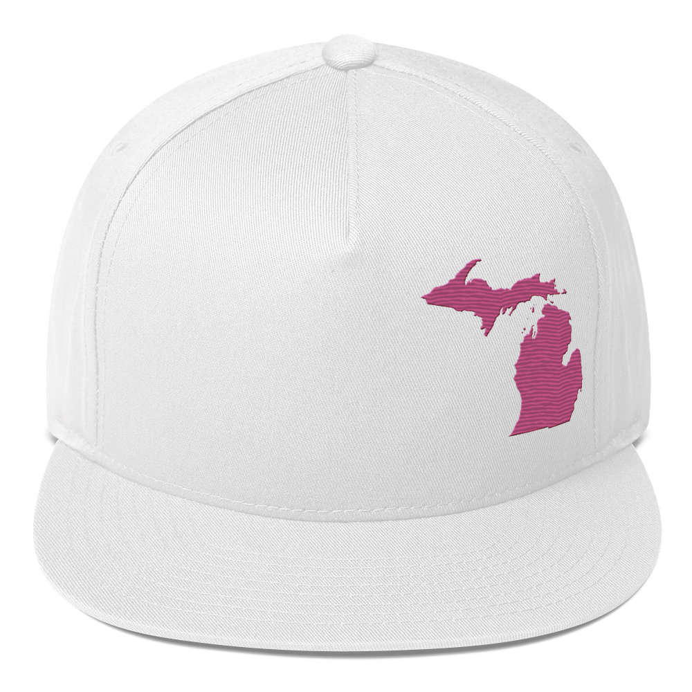 Michigan Snapback | 5-Panel - Apple Blossom Pink Outline