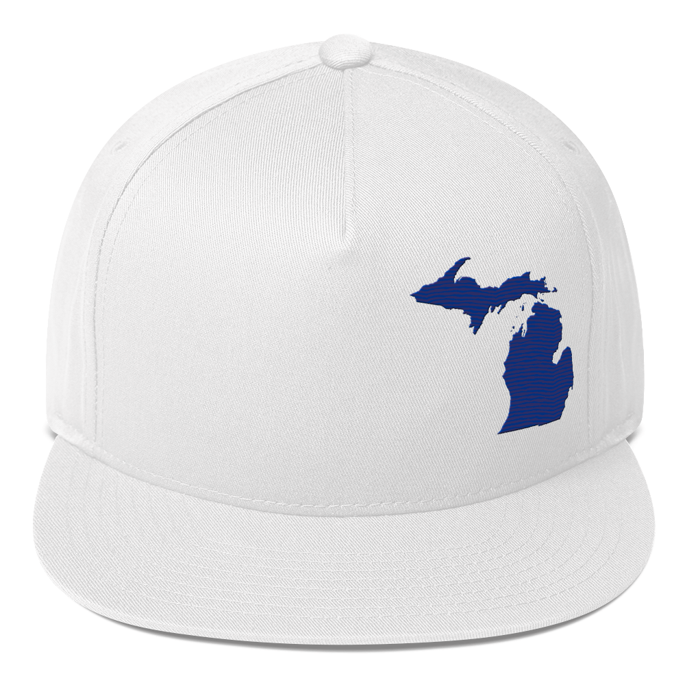 Michigan Snapback | 5-Panel - Bourbon Blue Outline