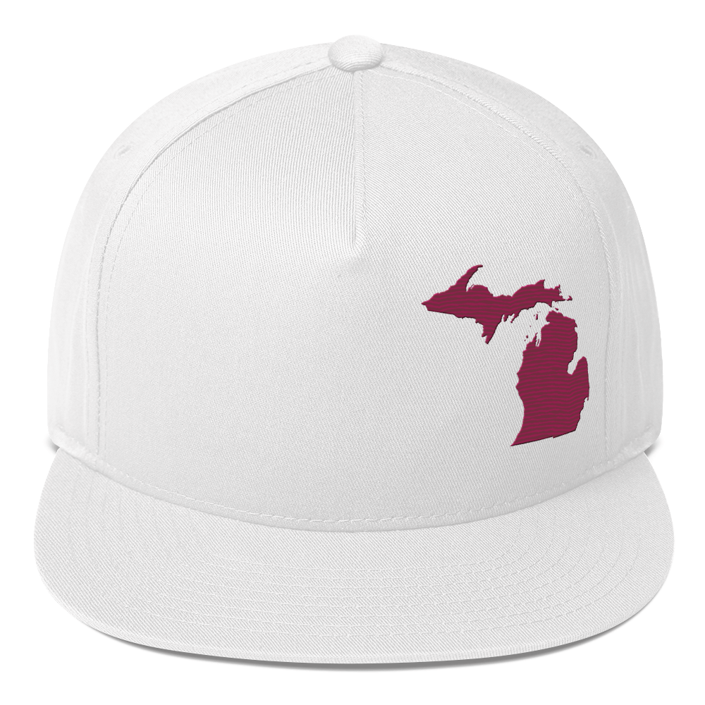 Michigan Snapback | 5-Panel - Ruby Red Outline