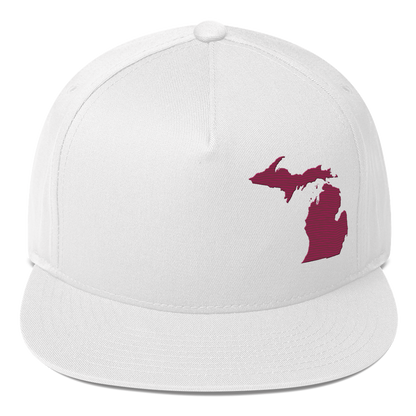 Michigan Snapback | 5-Panel - Ruby Red Outline