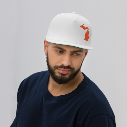 Michigan Snapback | 5-Panel - Maple Leaf Orange Outline