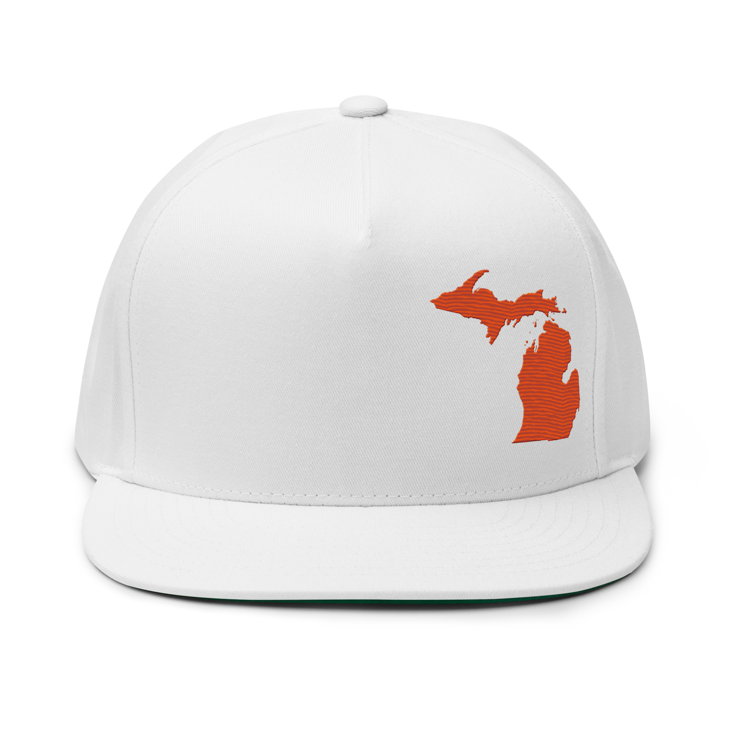 Michigan Snapback | 5-Panel - Maple Leaf Orange Outline