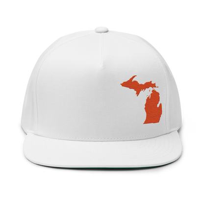 Michigan Snapback | 5-Panel - Maple Leaf Orange Outline