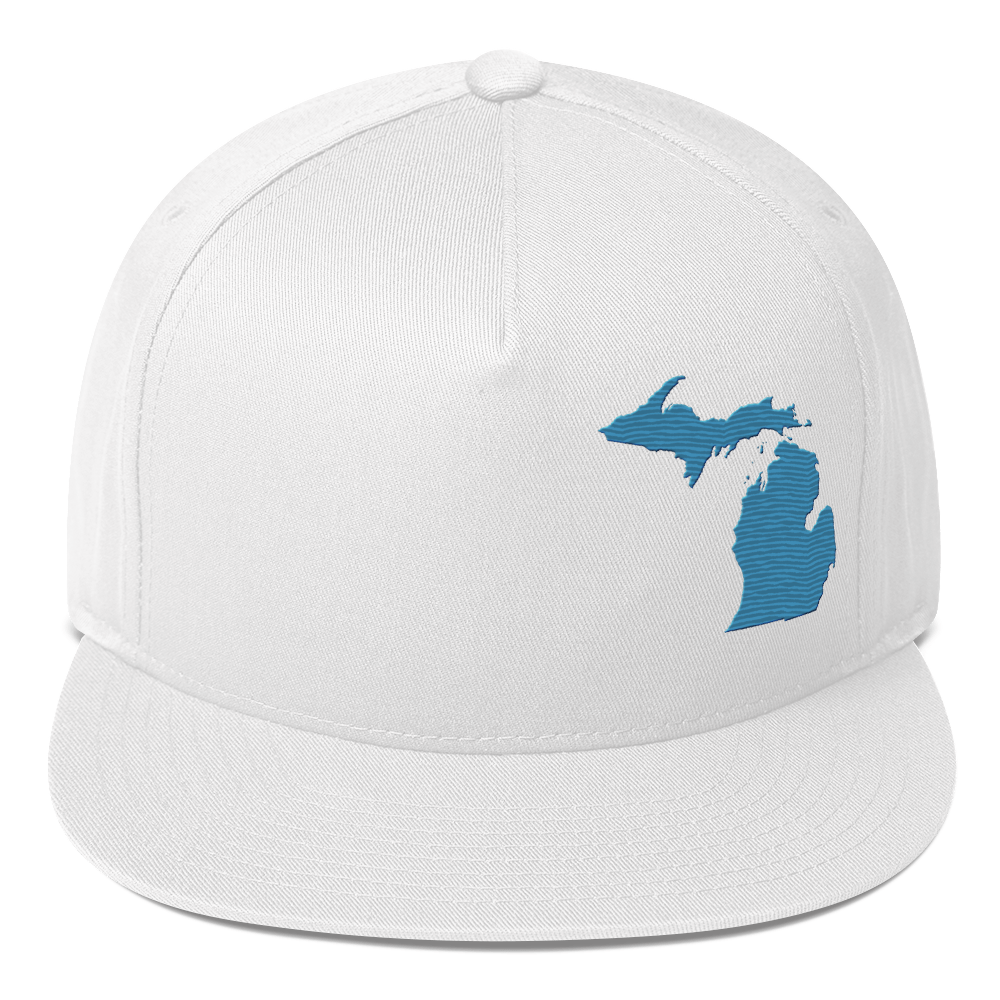 Michigan Snapback | 5-Panel - Traverse Blue Outline