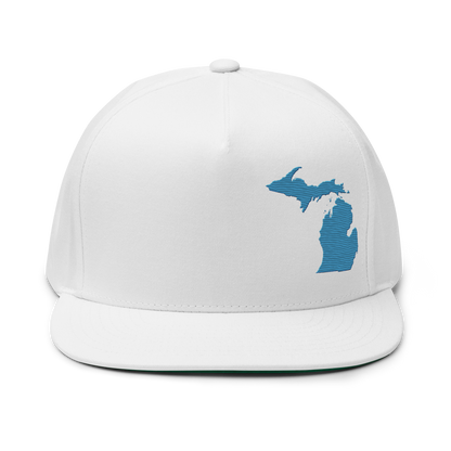 Michigan Snapback | 5-Panel - Traverse Blue Outline