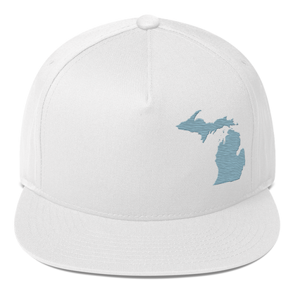 Michigan Snapback | 5-Panel - Opal Blue Outline