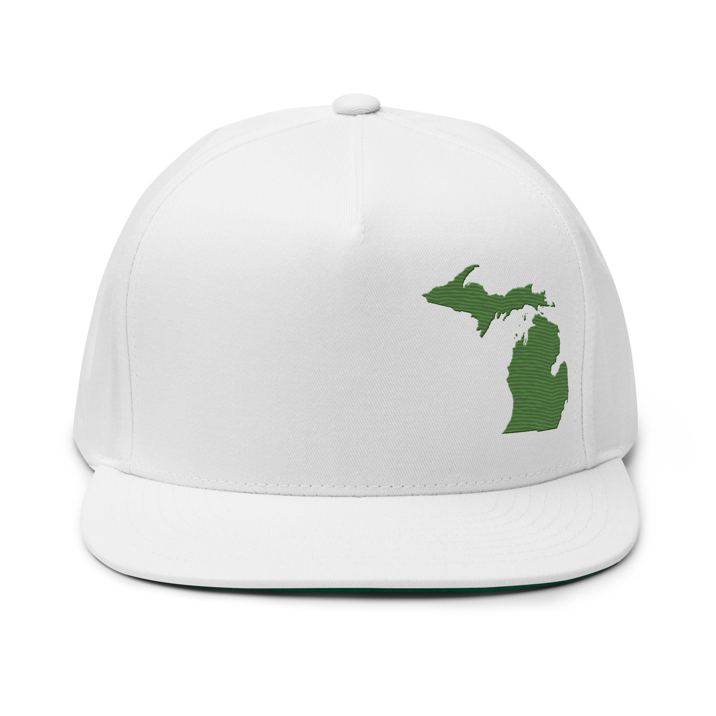 Michigan Snapback | 5-Panel - Pine Green Outline