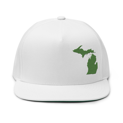 Michigan Snapback | 5-Panel - Pine Green Outline