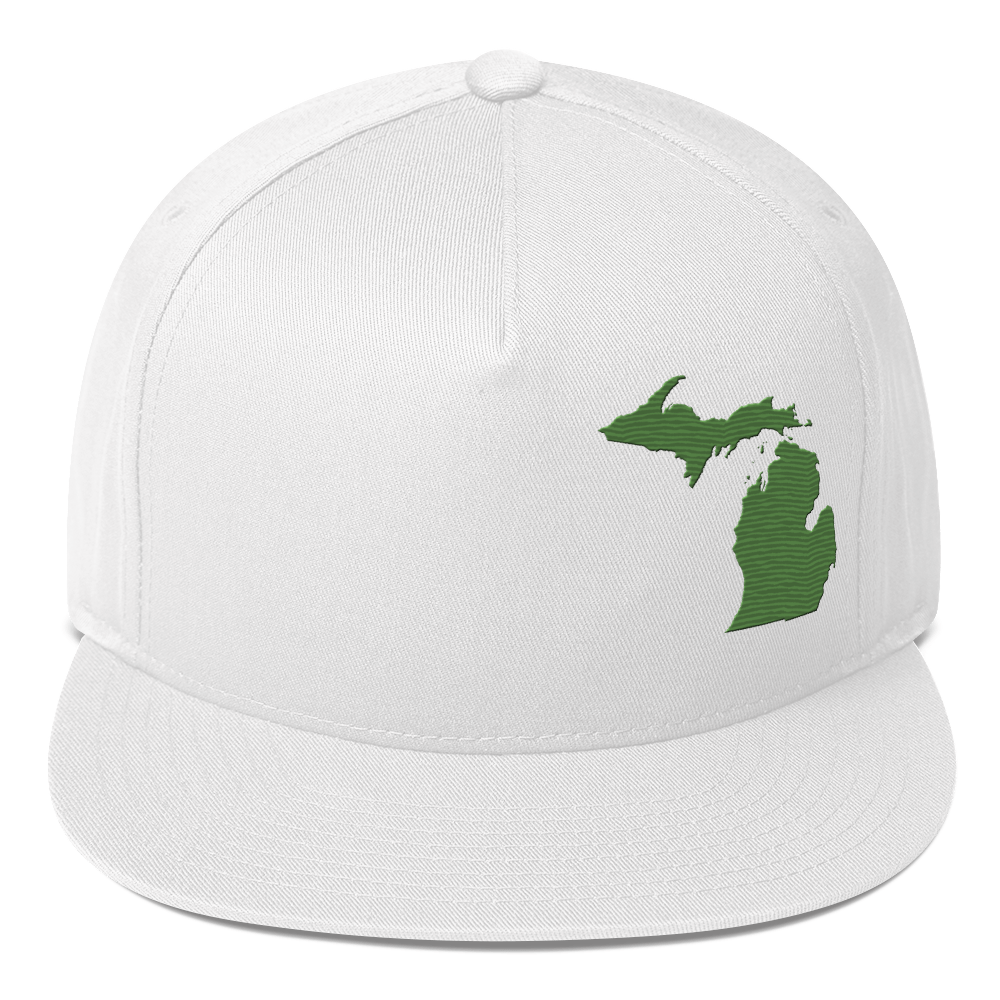 Michigan Snapback | 5-Panel - Pine Green Outline