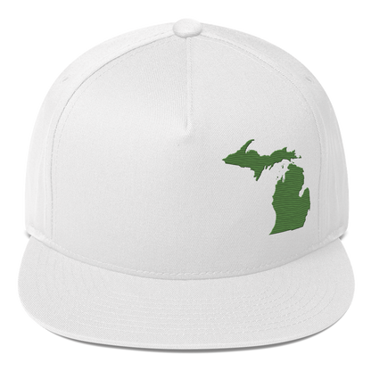 Michigan Snapback | 5-Panel - Pine Green Outline