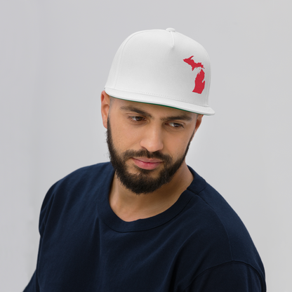 Michigan Snapback | 5-Panel - Lighthouse Red Outline