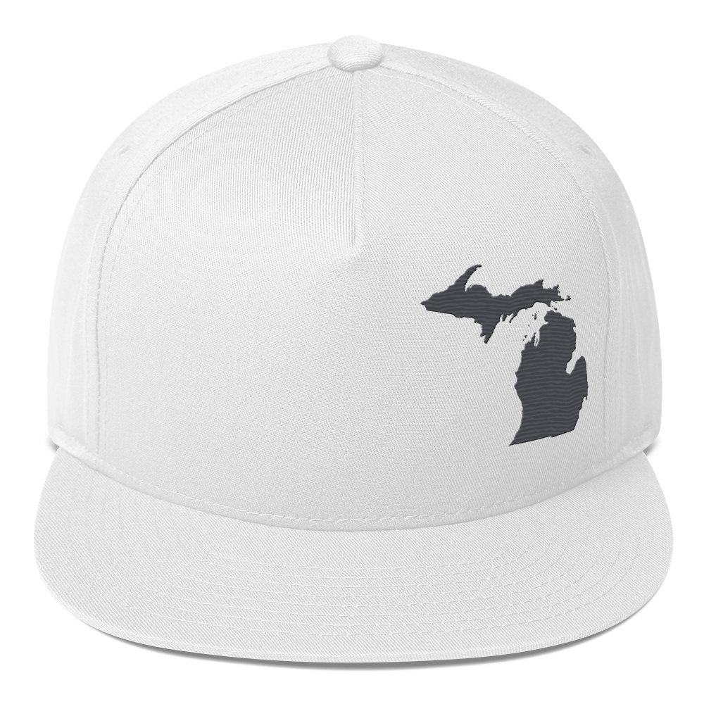 Michigan Snapback | 5-Panel - Iron Ore Grey Outline