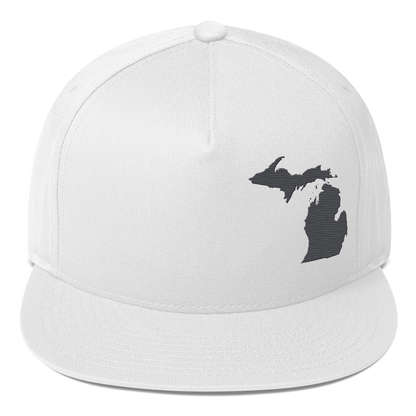 Michigan Snapback | 5-Panel - Iron Ore Grey Outline