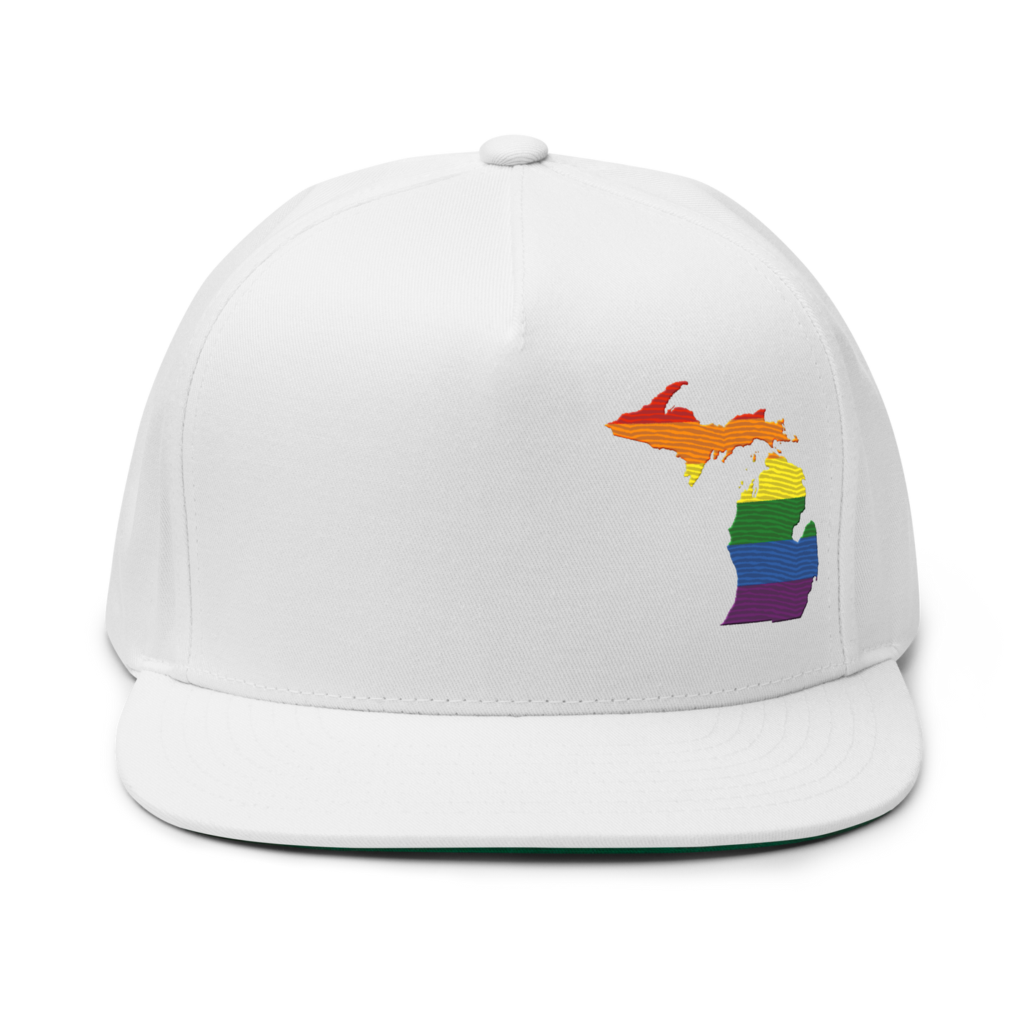 Michigan Snapback | 5-Panel - Rainbow Pride Outline