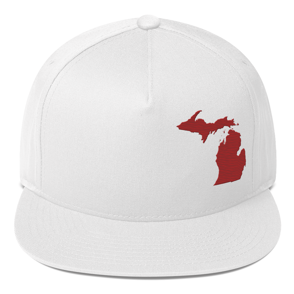 Michigan Snapback | 5-Panel - Thimbleberry Red Outline