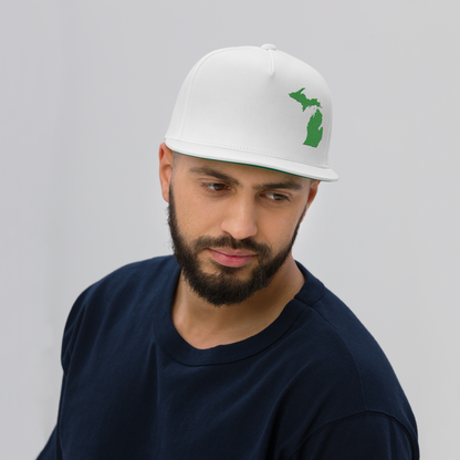 Michigan Snapback | 5-Panel - Shamrock Green Outline