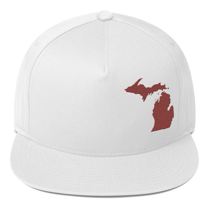 Michigan Snapback | 5-Panel - Ore Dock Red Outline