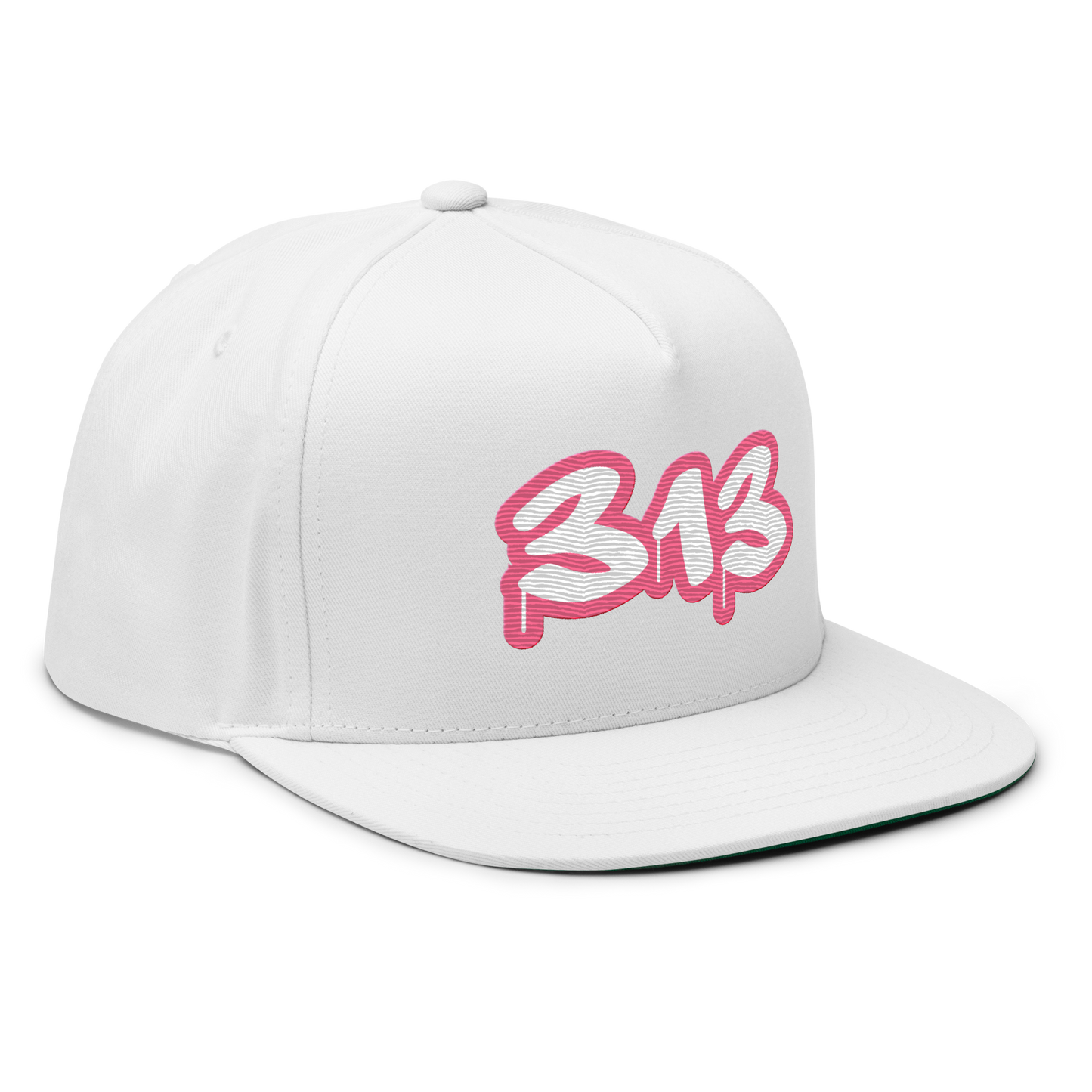 Detroit '313' Flat BIll Snapback (Rhodochrosite Pink Tag Font)