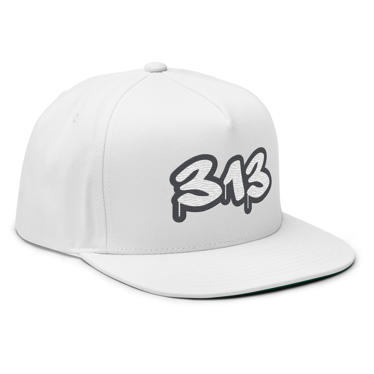 Detroit '313' Flat BIll Snapback (Iron Ore Grey Tag Font)