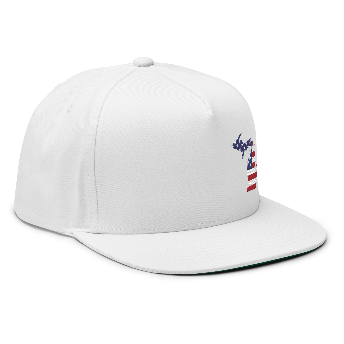 Michigan Flat Bill Snapback (Patriotic Edition)