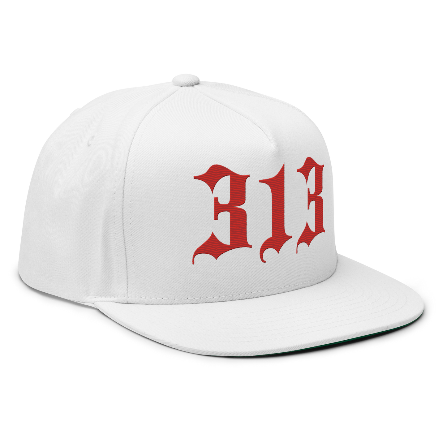 Detroit '313' Snapback (Old English Font) | 5-Panel - Aliform Red