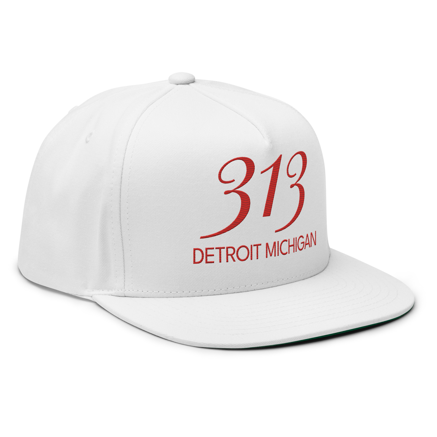 '313 Detroit Michigan' Snapback | 5-Panel - Aliform Red