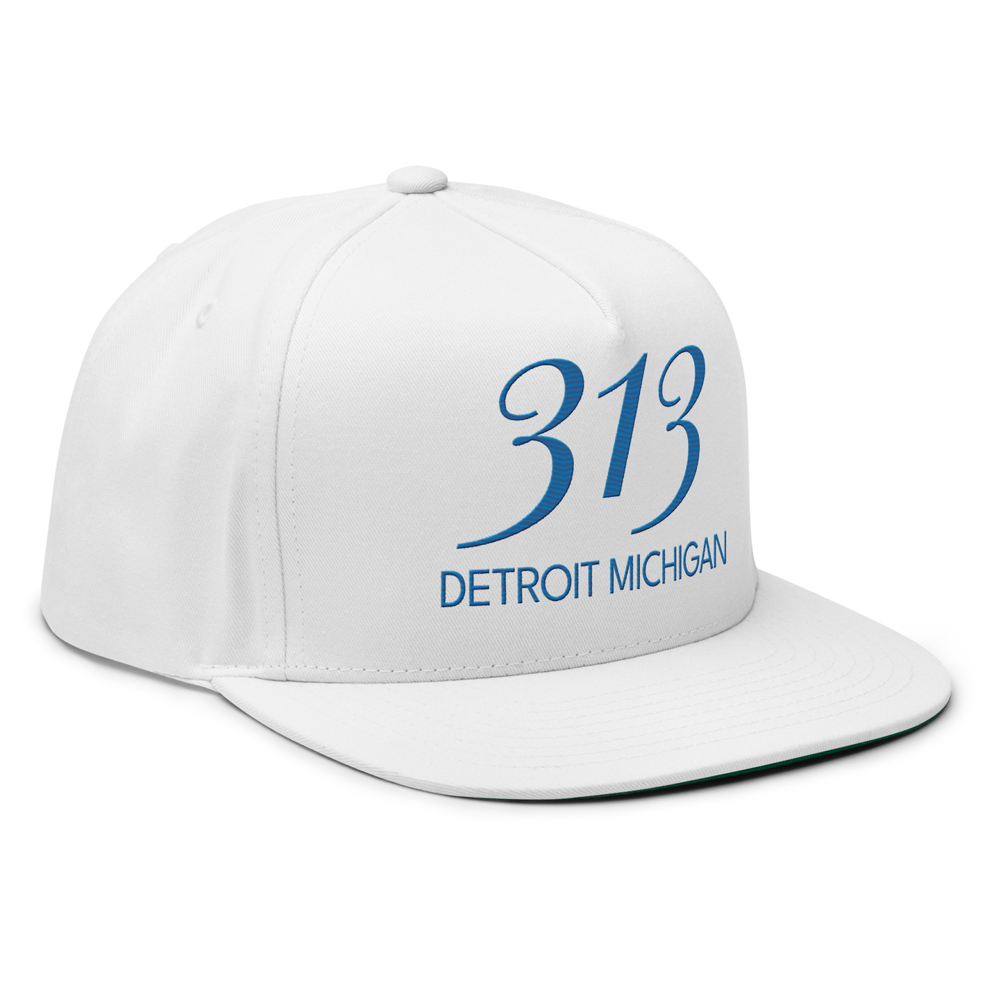 '313 Detroit Michigan' Snapback | 5-Panel - Azure