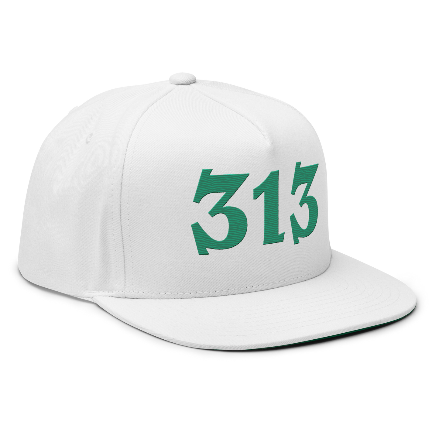 Detroit '313' Snapback | 5-Panel - Emerald Green